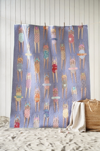 Tilda Patchwork Stoff Baumwolle - Cotton Beach - Beach Shells Grey